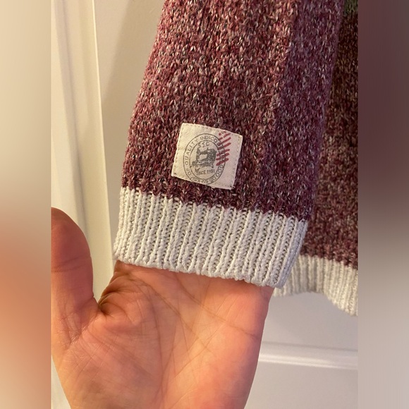 Silver Jeans Co Ladies Medium Grey & Purple Open Front Sweater Cardigan - Picture 3 of 8